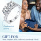 MomentWish Custom 3D Name Moissanite Engagement Ring for Women