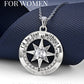 MomentWish Graduation Compass Moissanite Necklace Gifts for Girls Daughter