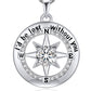 MomentWish Graduation Compass Moissanite Necklace Gifts for Girls Daughter