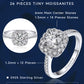 MomentWish Cushion Cut Halo Engagement Ring Moissanite Ring For Women