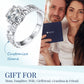MomentWish Engraved 3D Name Moissanite Engagement Ring for Women