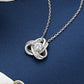 Infinity Love Knot Moissanite Necklace for Women Mom Birthday Gift