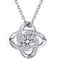 Love Knot Birthstone Moissanite Necklace Birthday Gift for Women Mom