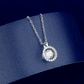 MomentWish Moissanite Halo Pendant Dancing Necklace