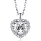 MomentWish Moissanite Heart Dancing Necklace For Women