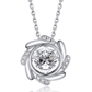 MomentWish Moissanite Dancing Necklace Windmill Pendant For Women