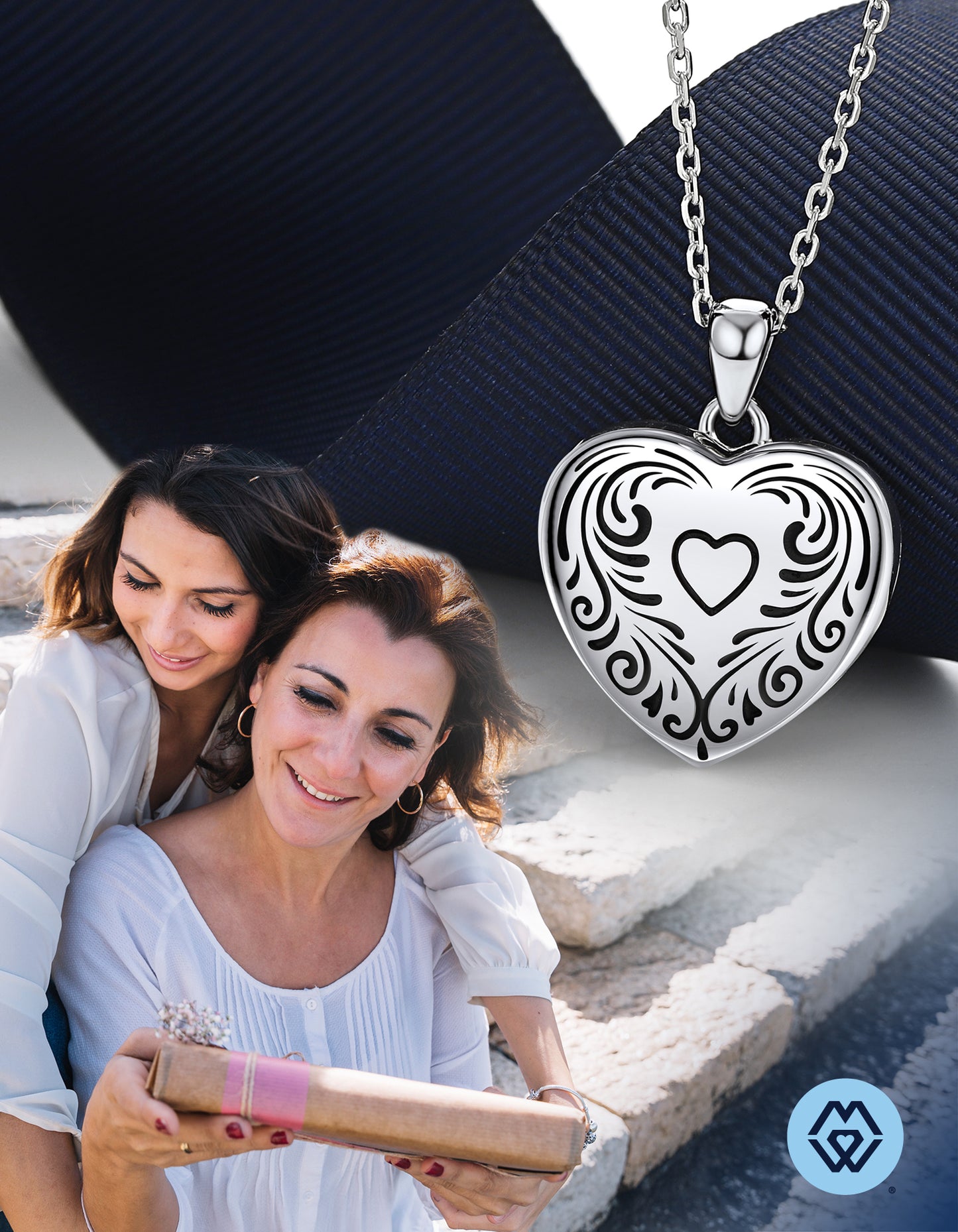 Sterling Silver Customized Picture Necklace Heart Locket for Women
