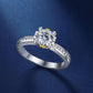 Custom Initial Moissanite Engagement Ring for Women