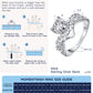 MomentWish Heart Moissanite Personalized Initial Ring for Women