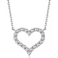 MomentWish Sterling Silver Heart Pendant Necklace Halo Moiassanite For Women