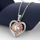 MomentWish Love Heart Necklace With Moissanite