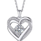 MomentWish Moissanaite Twisted Love Heart Necklace For Women