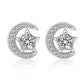 MomentWish Moissanite Moon and Star Earrings 