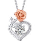 MomentWish Rose Heart Moissanite Necklace Custom Name Necklace