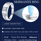 MomentWish Moissanite Engagement Ring Silver Band Ring For Men