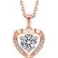 MomentWish Sterling Silver Moissanite Heart Necklace