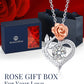 Cutomized Rose Heart Necklace with Moissanite for Women