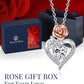 MomentWish Heart Moissanite Pendant Necklace With Rose for Women