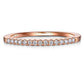 MomentWish 925 Sterling Silver Moissanite Wedding Band Ring Rose Gold