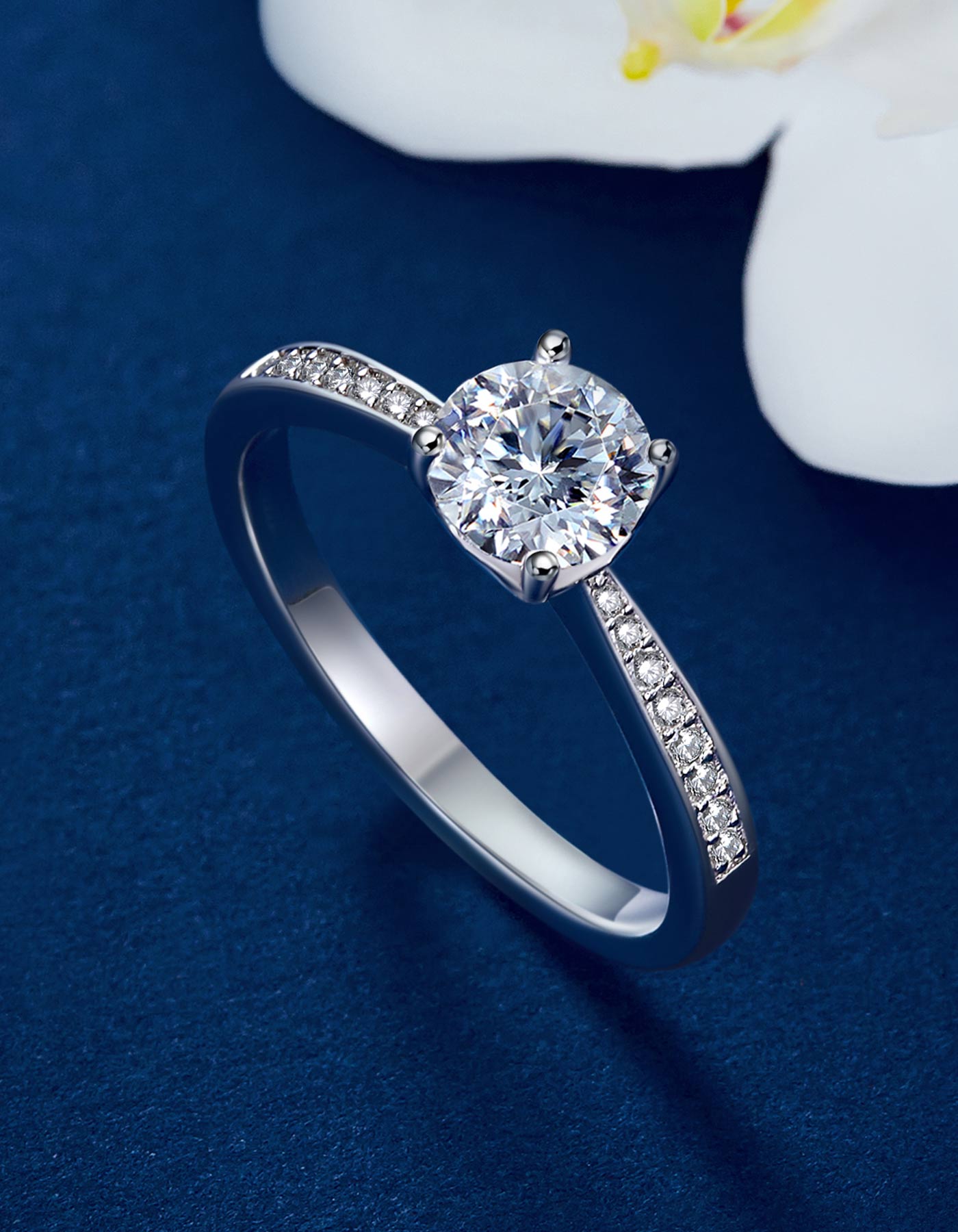 MomentWish Accented Moissanite Ring