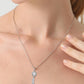 MomentWish Custom Name Moissanite Heart Key Pendant Necklace