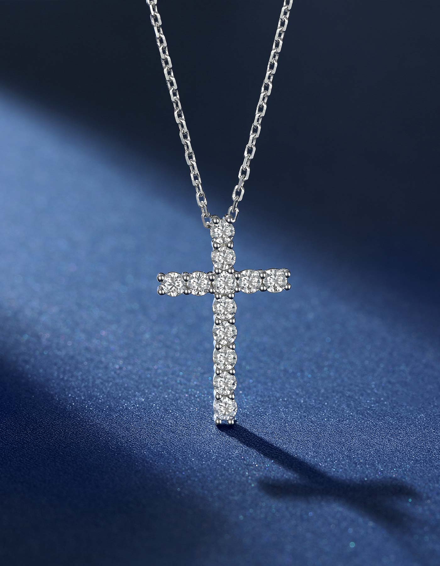MomentWish Moissanite Cross Pendant Necklace