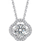 MomentWish Moissanite Dancing Necklace Four Leaf Clover Necklace For Women