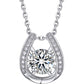 MomentWish Moissanite Dancing Necklace Horseshoe Necklace For Women