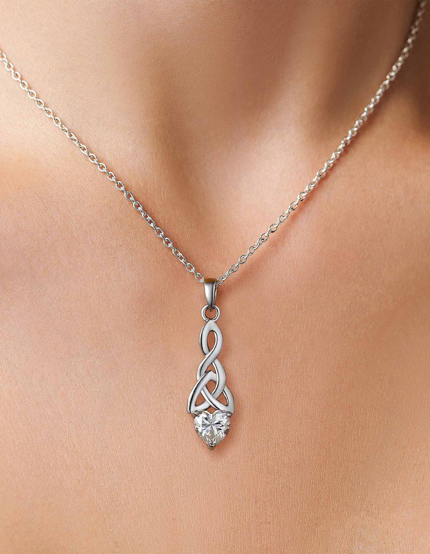 MomentWish Sterling Silver Moissanite Necklace