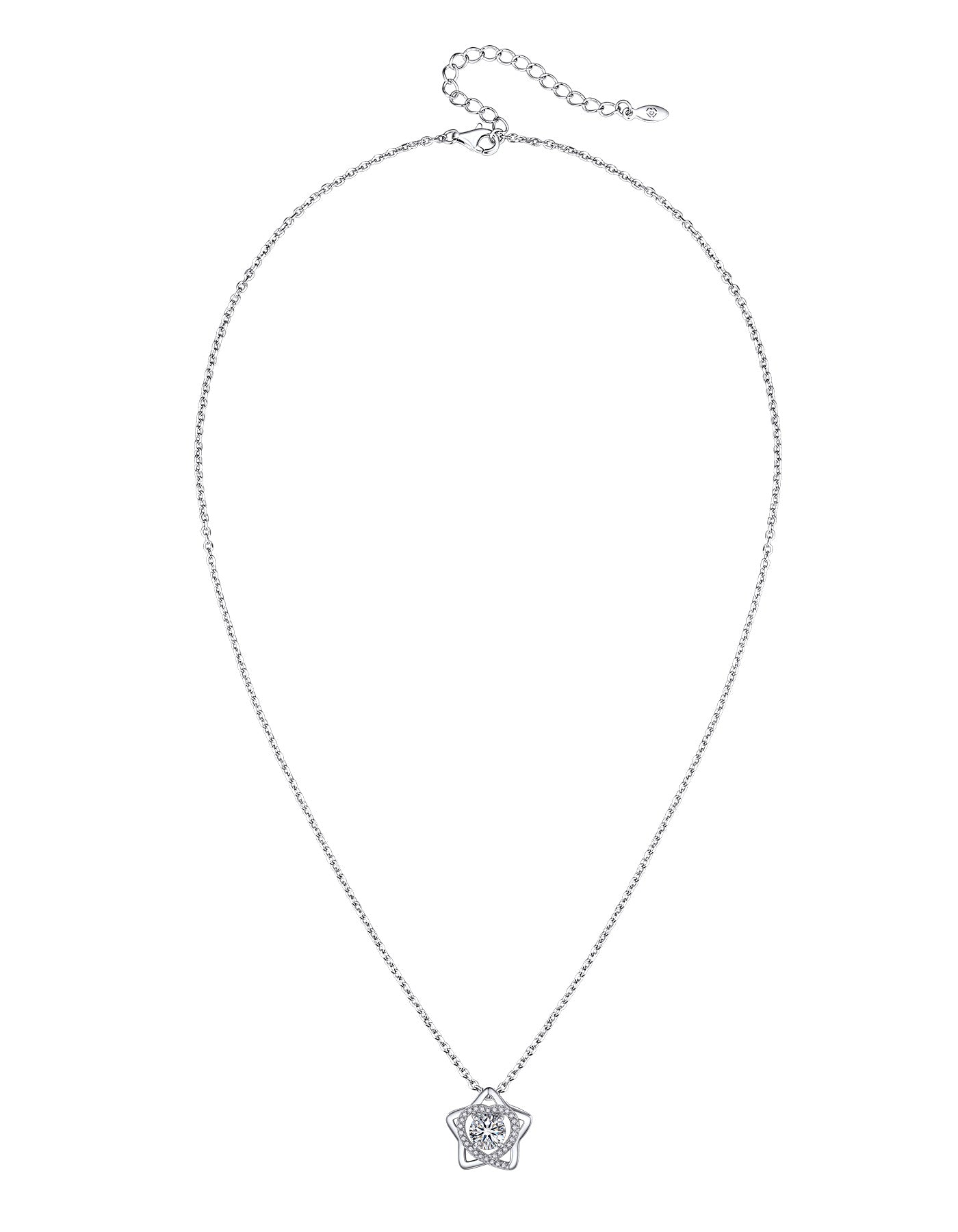 MomentWish Moissanite Pendant Necklace For Women