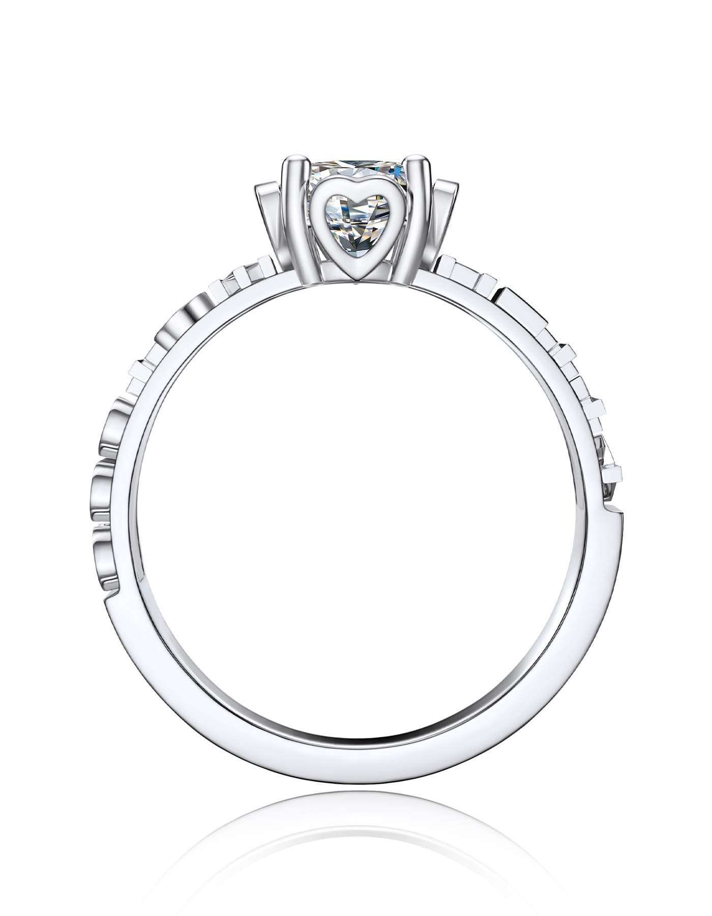 MomentWish Moissanite Ring Engagement Ring For Women