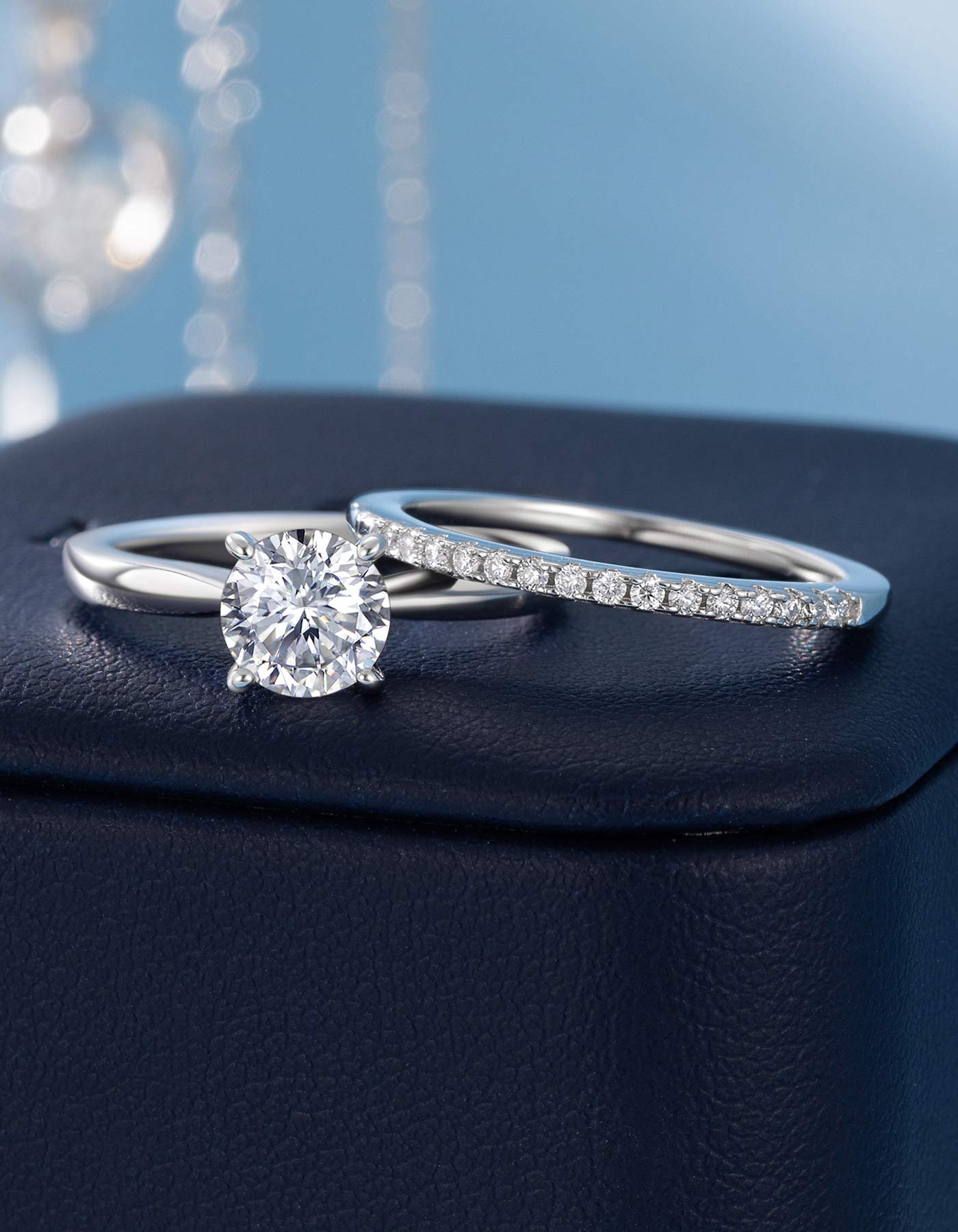 MomentWish Moissanite Rings and Wedding Band