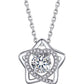 MomentWish Pentagram Heart Moissanite Pendant Necklace For Women