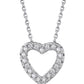 MomentWish Sterling Silver Heart Pendant Necklace For Women