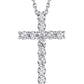 MomentWish Sterling Silver Moissanite Cross Pendant Necklace