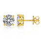 MomentWish Sterling Silver Moissanite Stud Earrings Gold Plated