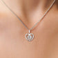 MomentWish moissanite heart necklace for women