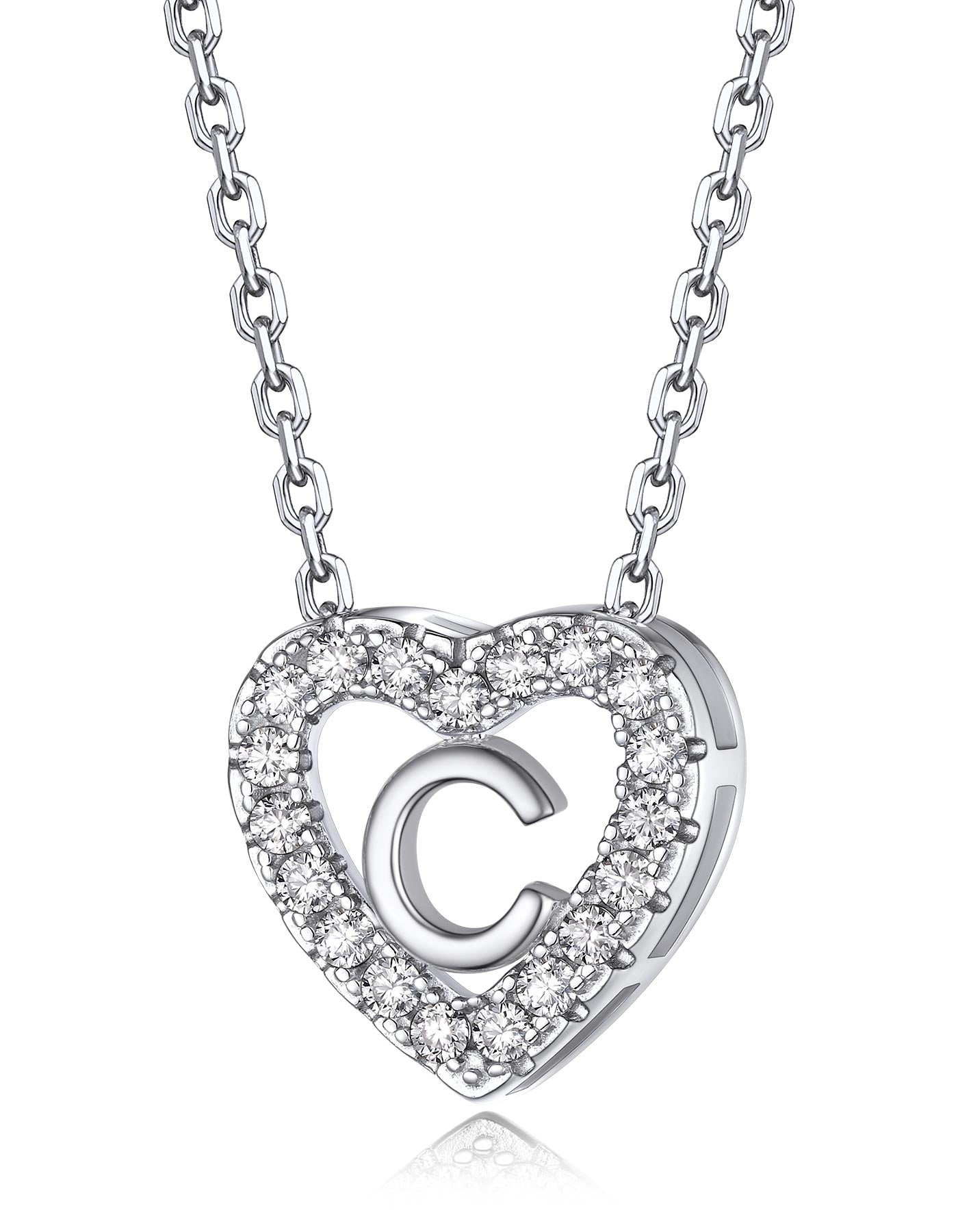 Amazon.com: Heart Initial Necklaces for Women, Sterling Silver Heart  Pendant Necklace Initial A Letter Necklace for Women Girls Jewelry Mothers  Valentines Day Christmas Gifts for Mom Wife Girls Birthday Gifts : Clothing,